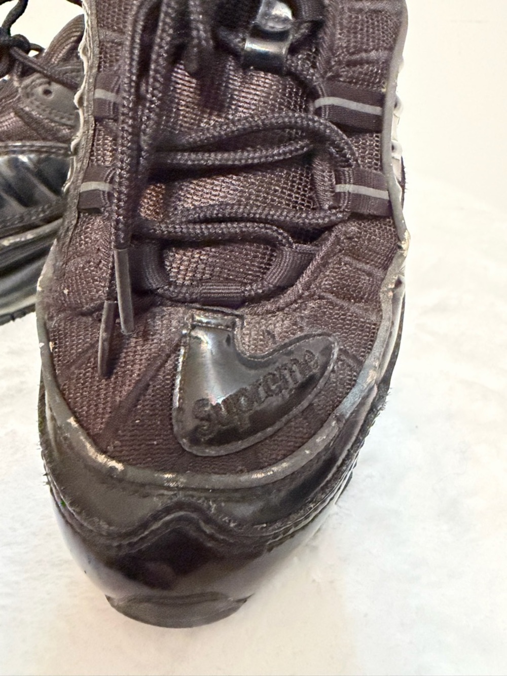 Nike Supreme x Air Max 98 Black Men's Size 7.5 Sneakers - Picture 3 of 16